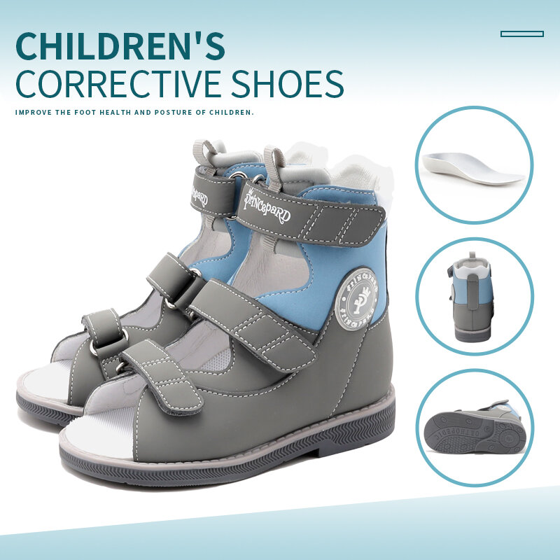 อุปกรณ์พยุงข้อเท้ารองเท้าออร์โธปิดิกส์สำหรับเด็ก, รองเท้าสำหรับใส่ในช่วงฤดูร้อนมีอุปกรณ์พยุงข้อเท้าและสูงสำหรับเด็กผู้หญิงเด็กผู้ชาย