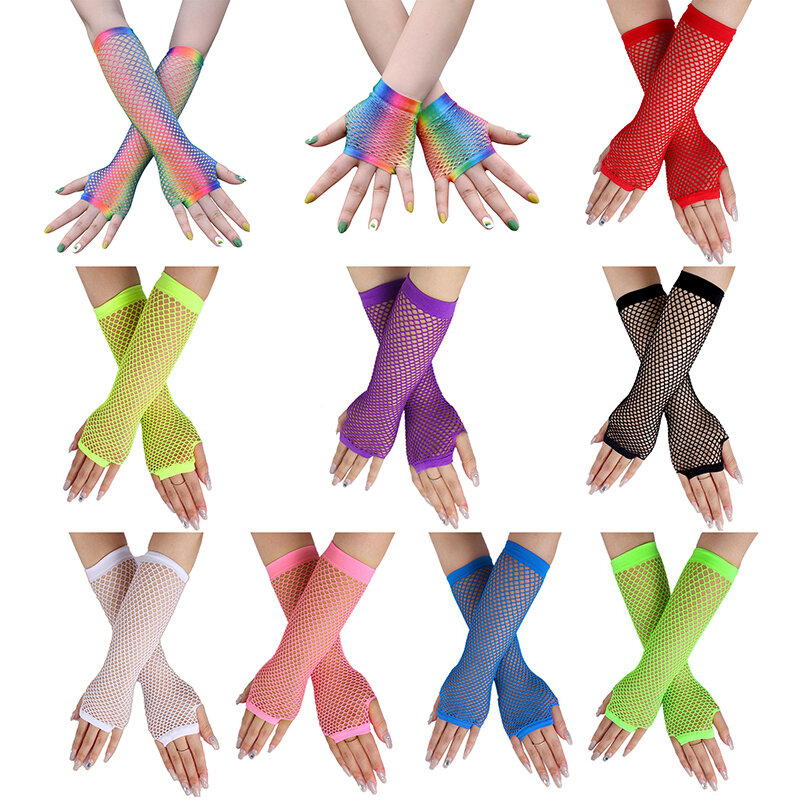 1 пара сексуальных сетчатых перчаток для танцев в готическом стиле