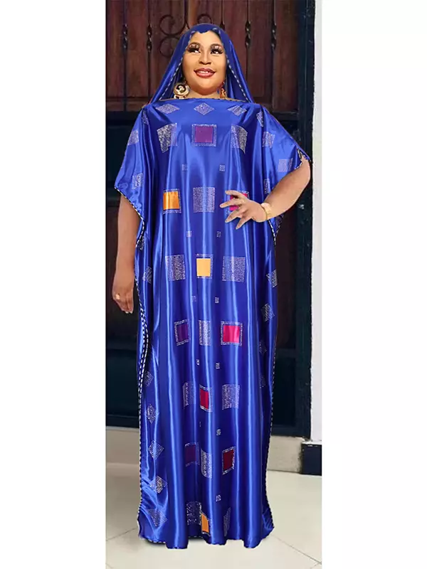2023 Африканское женское платье большого размера с принтом, мусульманское платье с хиджабом