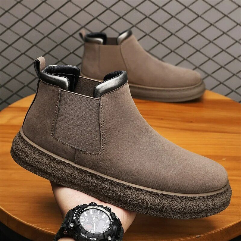 Mocassins de couro confortáveis para homens, sapatos casuais, mocassim leve, sapatos de condução para homens