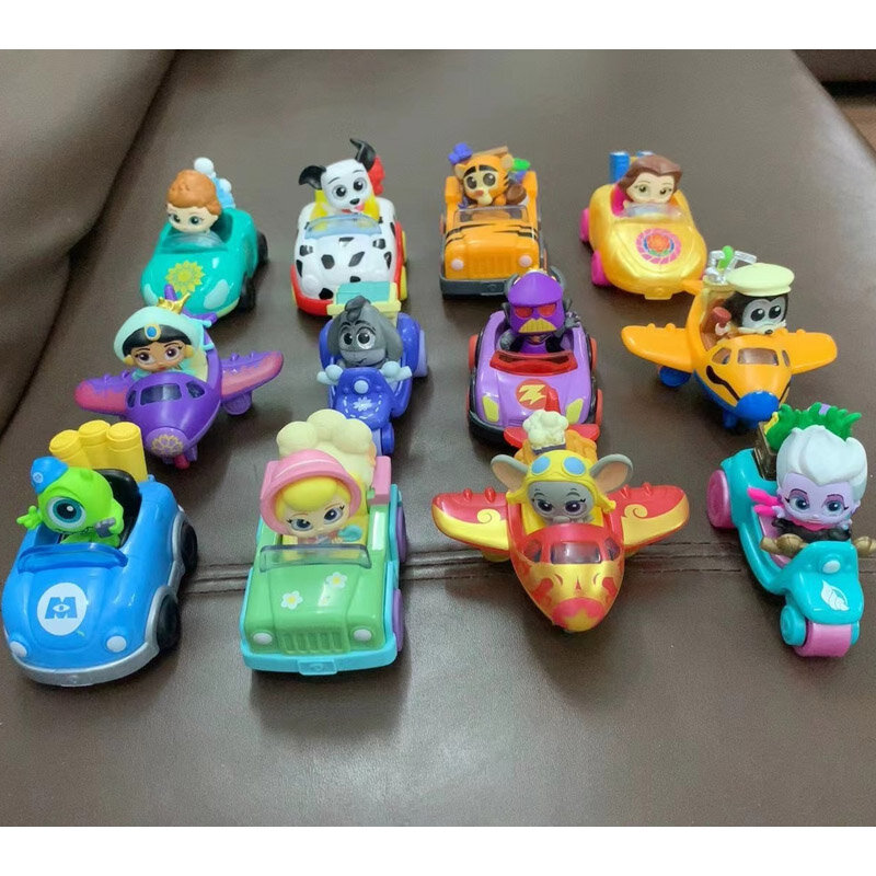 Disney Türen Anime Figuren Auto Les nicht gehen seltenen Stil Kawaii große Augen Puppe Cartoon Sammler Modell Spielzeug Ornamente Kinder Geschenke
