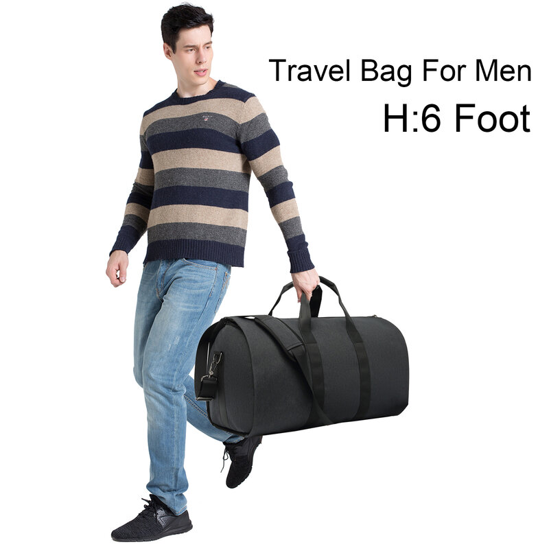 Carry on sacos de vestuário terno viagem mochila com sapatos compartimento 55l resistente à água bolsa tote para viagens de negócios