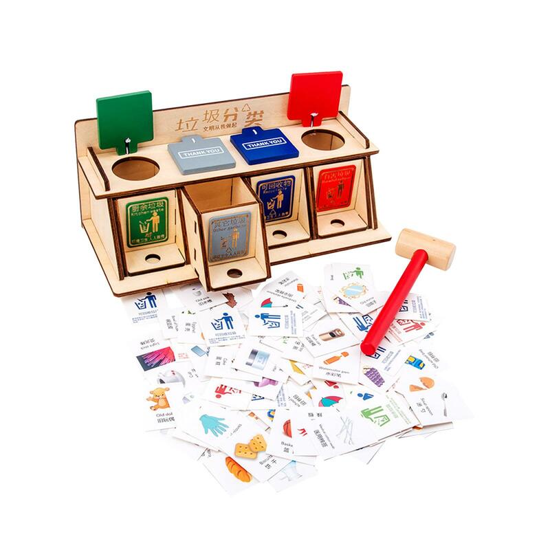 Montessori clasificación de basura, material didáctico para regalo de cumpleaños