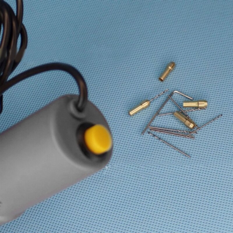 DIY Micro eléctrico aluminio portátil juego taladro mano brocas helicoidales herramientas rotativas fundición