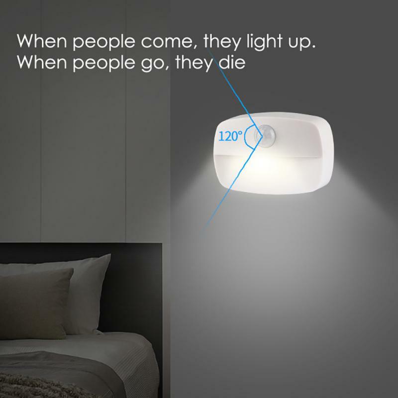 1~10PCS Night Light Wireless Motion Sensor Lights Corridor Closet Stair Room Lamps For Bedroom Cabinet Energy Saving Night Lamp