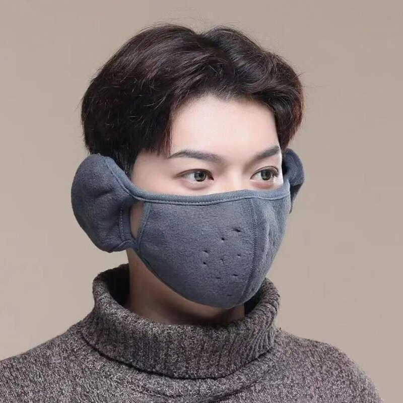 Thermal Earmuffs Mask Breathable Dustproof Windproof Earflap Wrap Mask Ear Warmer Earflap Ear Warmer Half Face Mask Ski