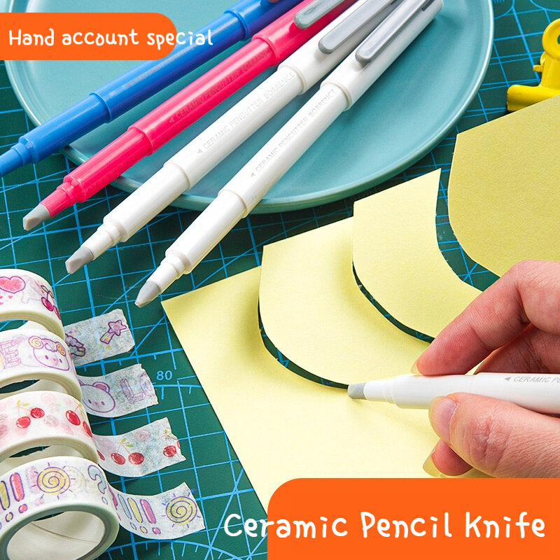 ペンタイプのセラミックペンナイフ、紙の切断、手彫りのナイフ、ハンドブックスクラップブッキング、クラフトツール、かわいい、印象、ポケット
