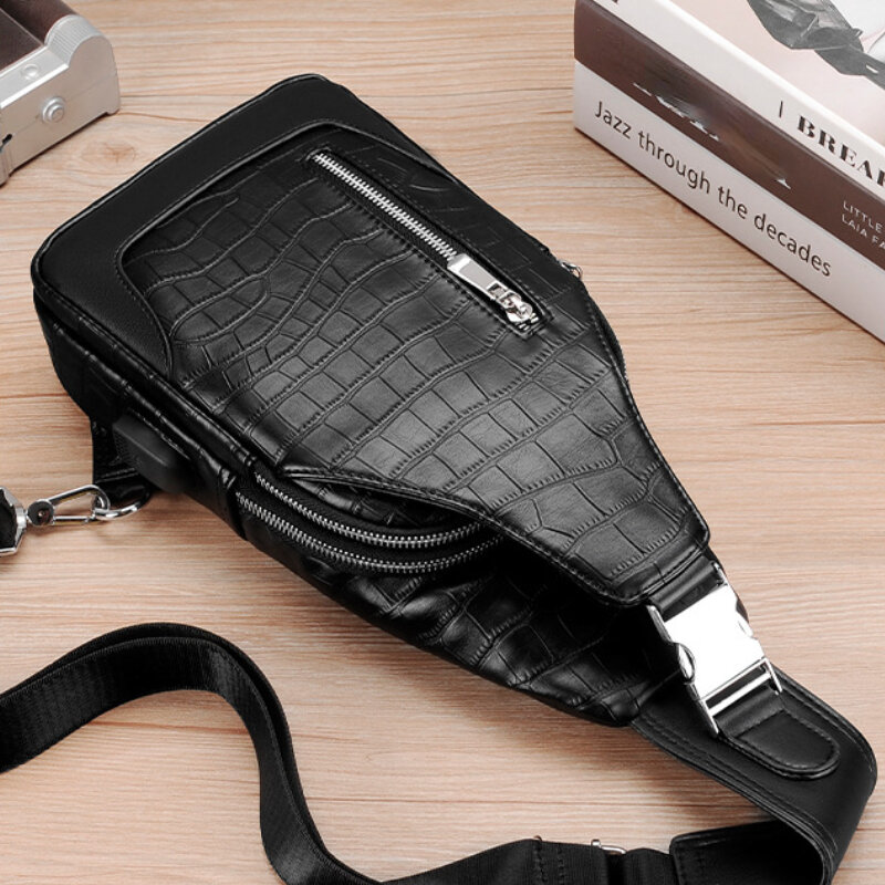 Chikage Simple Leisure Sports Single Shoulder Bag Multi-functional Fashion Brand Crossbody Bag Casual Personality Chest Bag
