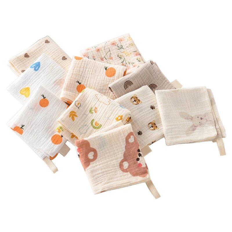 5 шт./лот, хлопковые нагрудники для слюней, удобное квадратное полотенце для лица, многоцелевая ткань для отрыжки