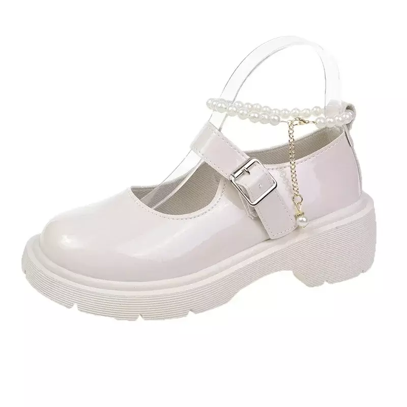รองเท้าญี่ปุ่น Mary Jane รองเท้าผู้หญิงวินเทจนักเรียนหญิง JK รองเท้าแพลตฟอร์มคอสเพลย์รองเท้าส้นสูงไซส์ใหญ่พิเศษ42รองเท้าโลลิตาใหม่