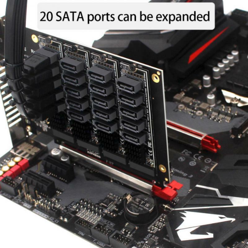 Аксессуары для карты адаптера RYRA, 5 портов, искусственное расширение для SATA III 6 Гб/с, M2 PCIe PH56 M.2 компьютера SATA3.0, расширение JMB585