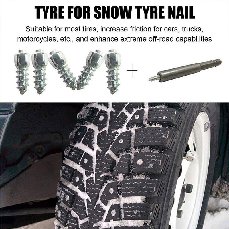 Tornillos antideslizantes para neumáticos de coche, clavos de 1-200 piezas para camión, todoterreno, motocicleta, bicicleta, emergencia de invierno