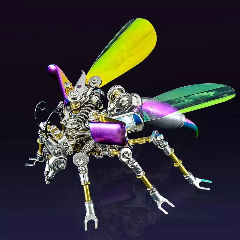 3D Puzzles Firefly Wasp Model Kit DIY Metal Assembly Mechanical lnsect Animals Toy For Kids Adults Gift Home