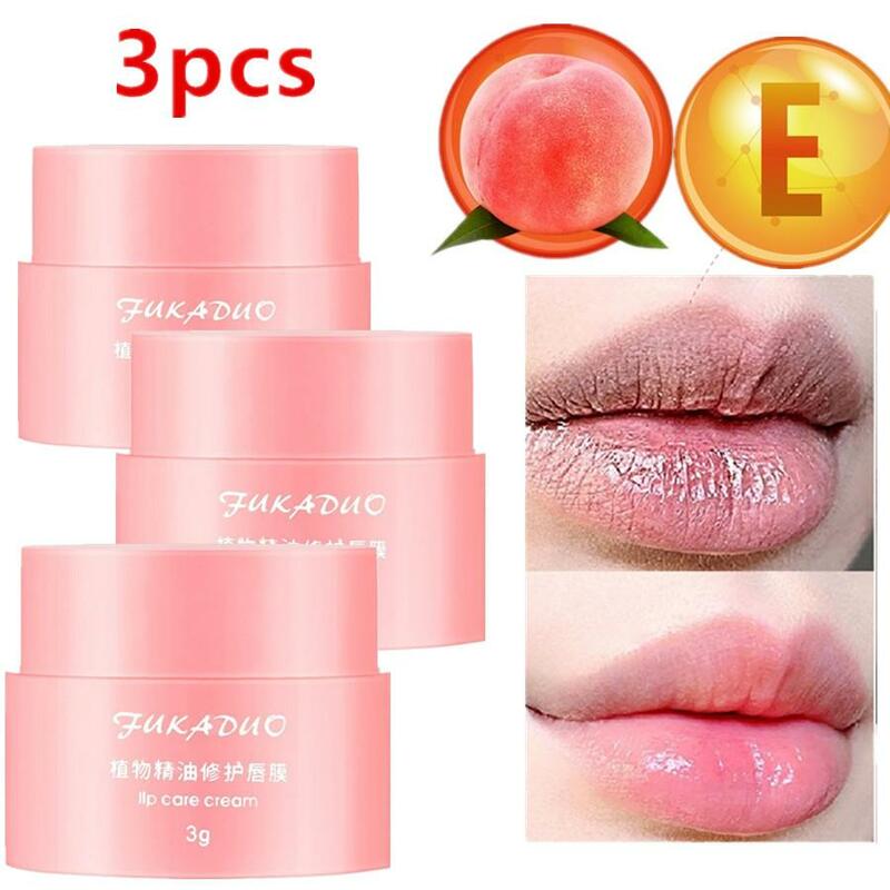1/2/3Pcs 3g Lips Care Lip Sleep Mask Night Sleep Hydrated Maintenance Lip Balm Pink Lips Whitening Cream Nourishing Protect Pink