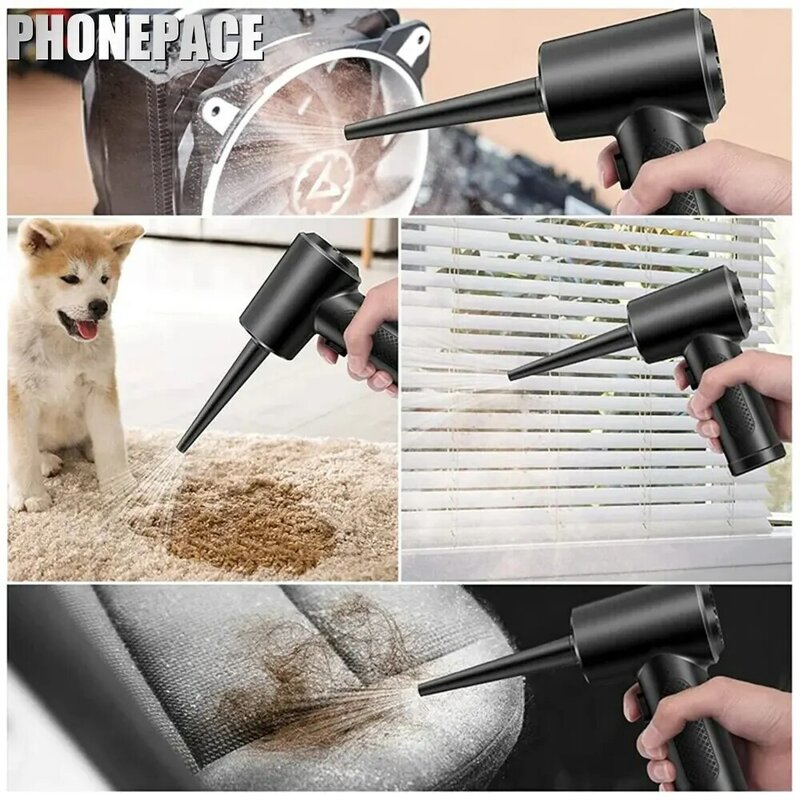 50000 RPM Compressed Air Duster Cordless Portable Rechargeable Wireless Electric Air Keyboard Electronics Cleaner Dust Blower