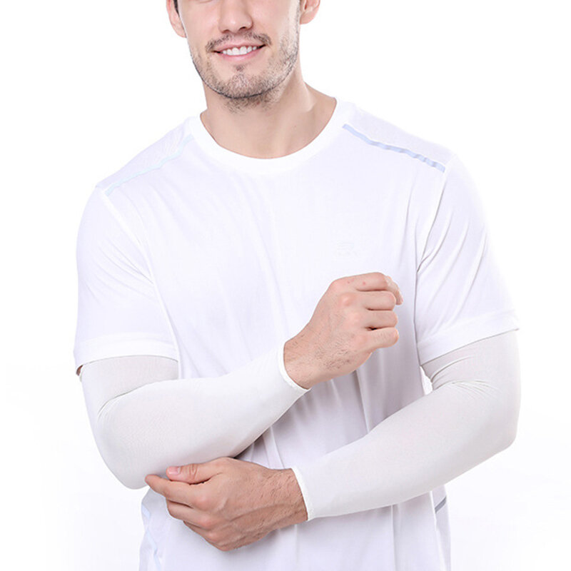 Unisex Sunscreen Ice Silk Sleeves, capa de mão, braço, pesca, corrida, ciclismo, respirável, esportes de verão