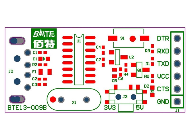 USB to ttl変換モジュール、stcリセットキー用スイッチ、コールドブート、プロミニ、mega328、mega168、6ピンポート、3.3v、5v、ch340
