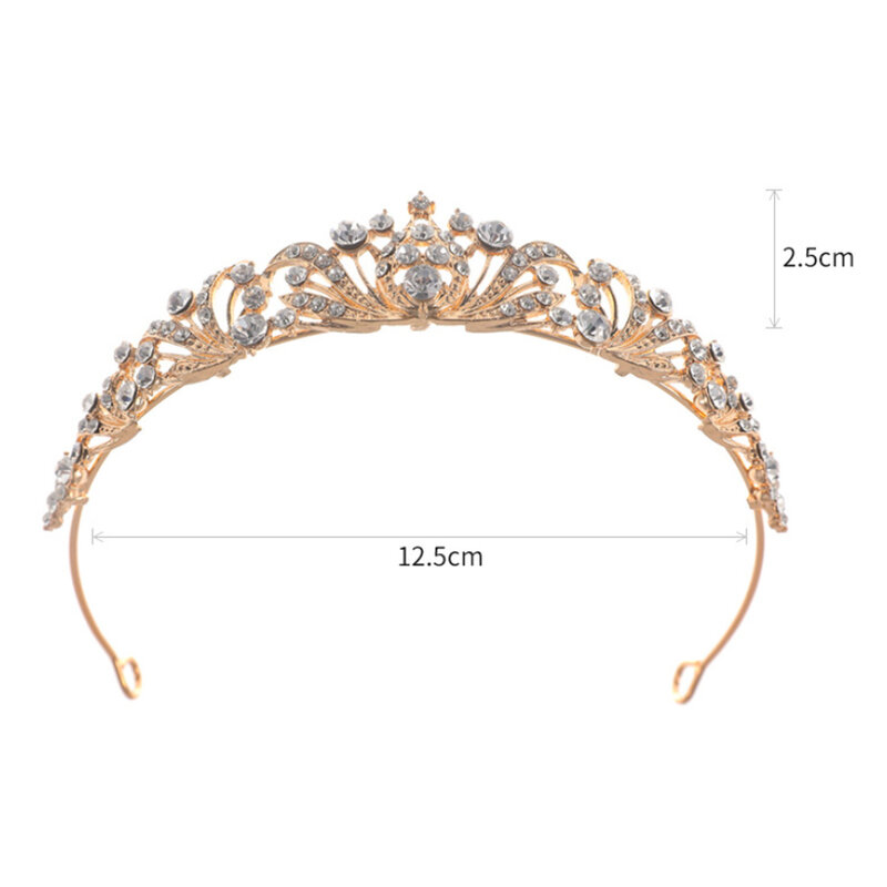 Adult Elegant Princess Crown Headwear Sparkly Rhinestone Hair Styling Accessories for Birthday Party 18 Adult Ceremony