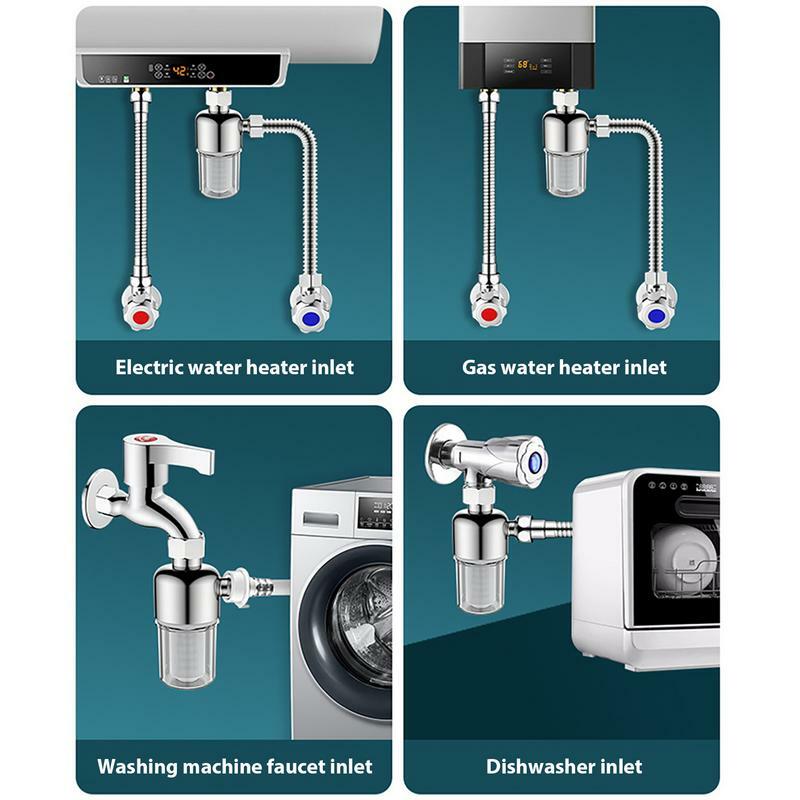 ステンレス鋼の漏れ防止給湯器,多機能シャワーフィルター,プレフィルター,ヒーター