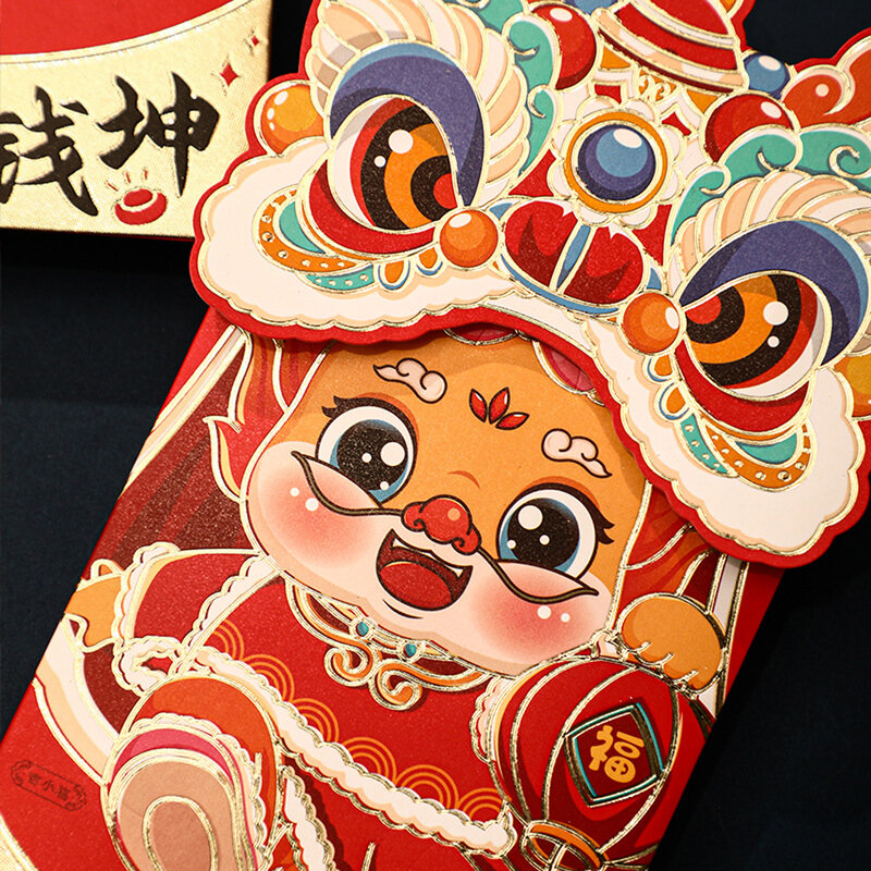 Juego de 4 sobres de piezas para Festival de Primavera, ampliamente utilizados, representación de la suerte, bendiciones tradicionales chinas