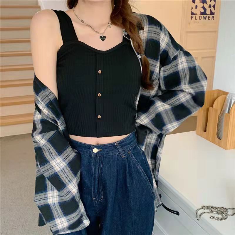 Cute Sleeveless Cropped Tank Top Women's Crop Top Summer 2024 Korean Corset Top Camisole Knit Sexy Slim Vest Bra Tops Female Y2k