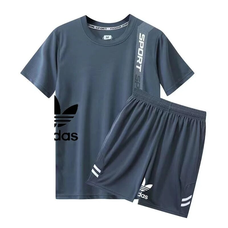 Conjunto de camisa y pantalones cortos deportivos para hombre, Ideal para deportes casuales, 2 piezas