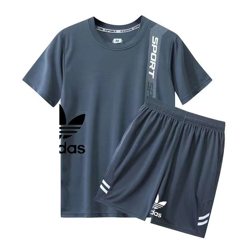 Ensemble chemise et short de sport deux pièces pour hommes, idéal pour les sports décontractés