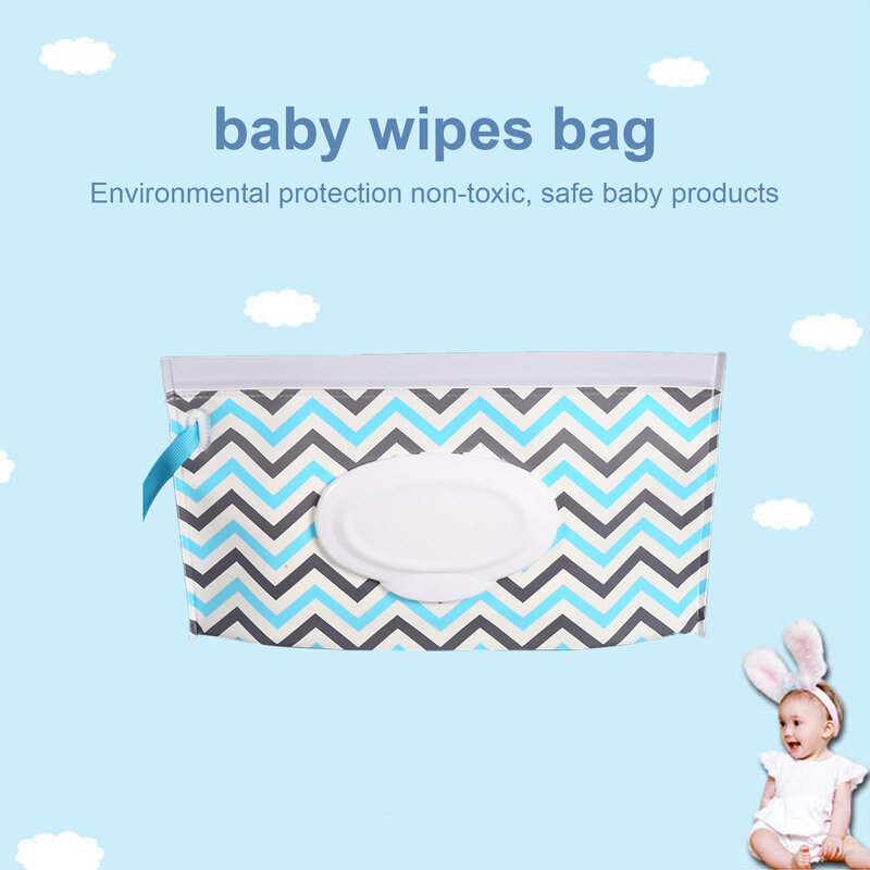 Kotak Tisu Basah Bepergian Wadah Tisu Basah Dapat Digunakan Kembali untuk Kotak Dispenser Tisu Bayi untuk Menjaga Jaringan Basah Segar
