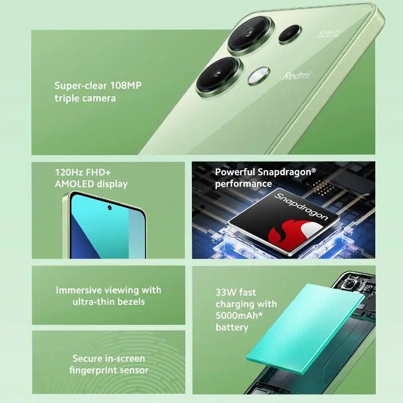 Смартфон Xiaomi Redmi Note 13 Pro, 4G, 6,67 дюйма, AMOLED, 5000 мАч