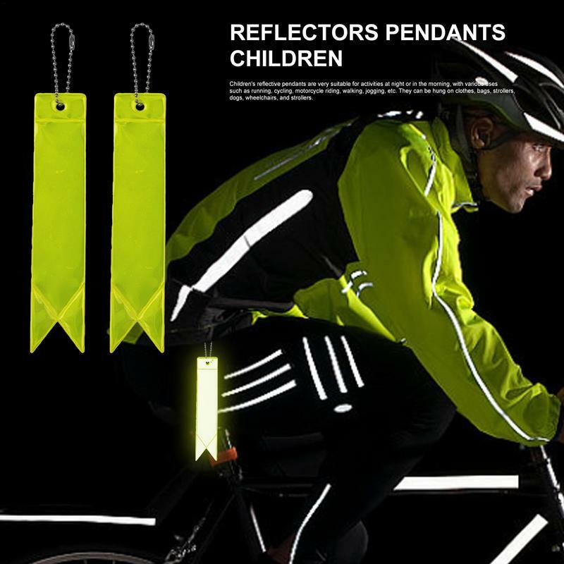 Etiquetas reflectantes de 10 piezas para niños, colgante reflectante de noche, impermeable, altamente Visible, bolsa de equipo de seguridad para caminar por la noche