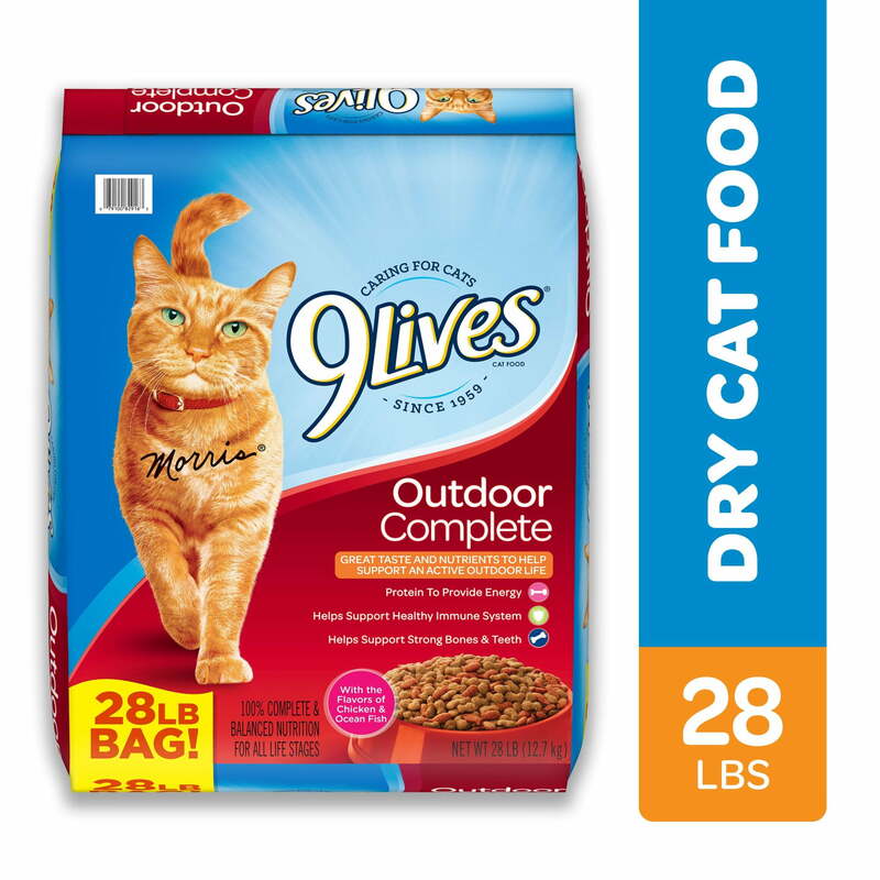 Alimento seco completo exterior do gato, 9 camadas, saco 28-lb