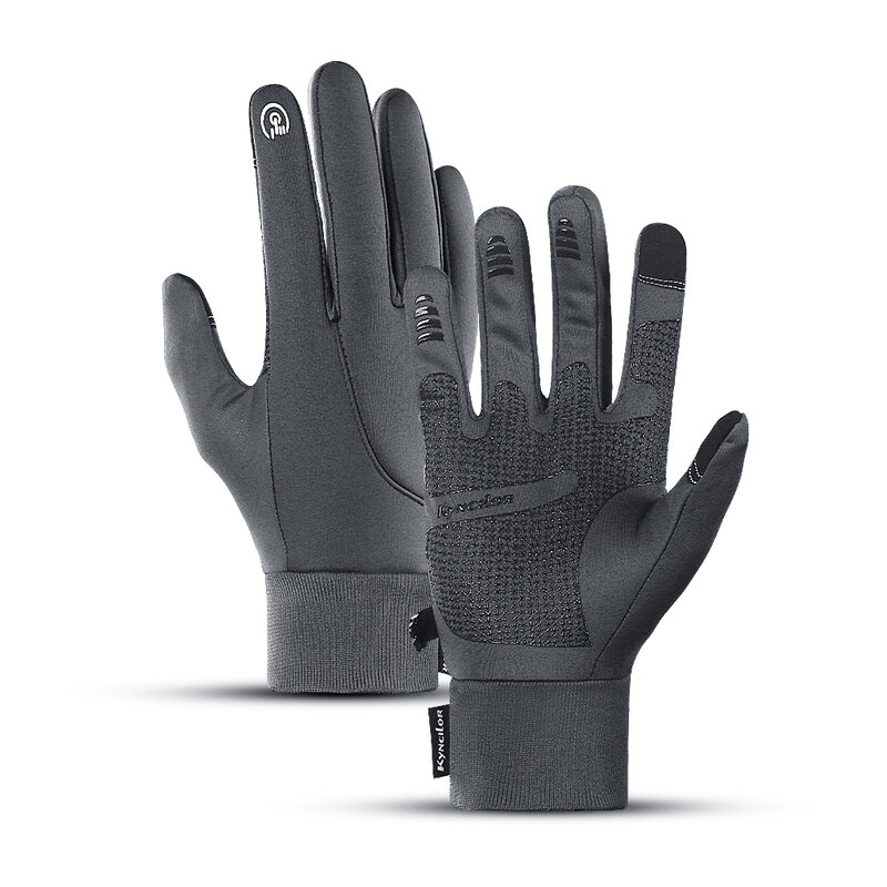 Зимние перчатки для мужчин и женщин, теплые флисовые водонепроницаемые велосипедные перчатки с защитой от холода и ветра для сенсорных экранов, теплые велосипедные перчатки для бега на открытом воздухе