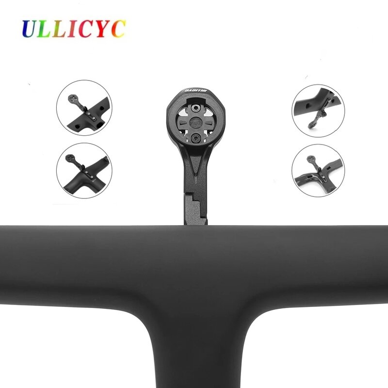 ULLICYC-Alumínio bicicleta Computer Mount para Road Bike, guidão integrado, compatível com Garmin, Wahoo, Bryton, Gopro Lanterna