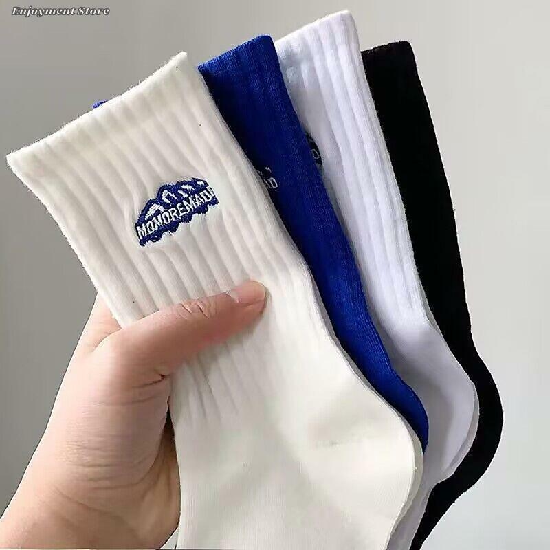 Einfarbige Sport Unisex Strümpfe atmungsaktive Komforts tickerei japanische Vintage Socken vielseitige Unisex Tube Socken