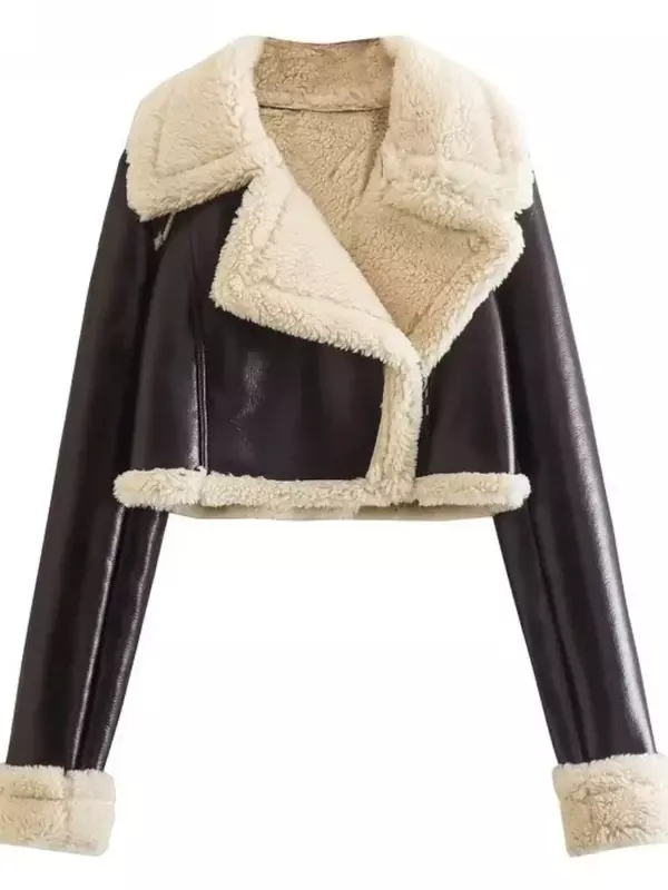 2023 autunno inverno giacca in pelle da donna cappotto moda Vintage cerniere Faux Leathers Casual semplice fresco corto morbido cappotti caldi