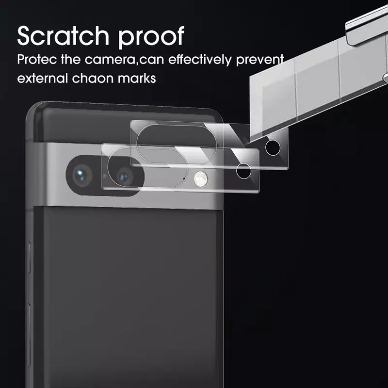 Protector de pantalla frontal para móvil, cristal templado con película protectora para lente de cámara de teléfono, para Google Pixel 6A 7A Pixel 7 Pixel 8 1-3 piezas