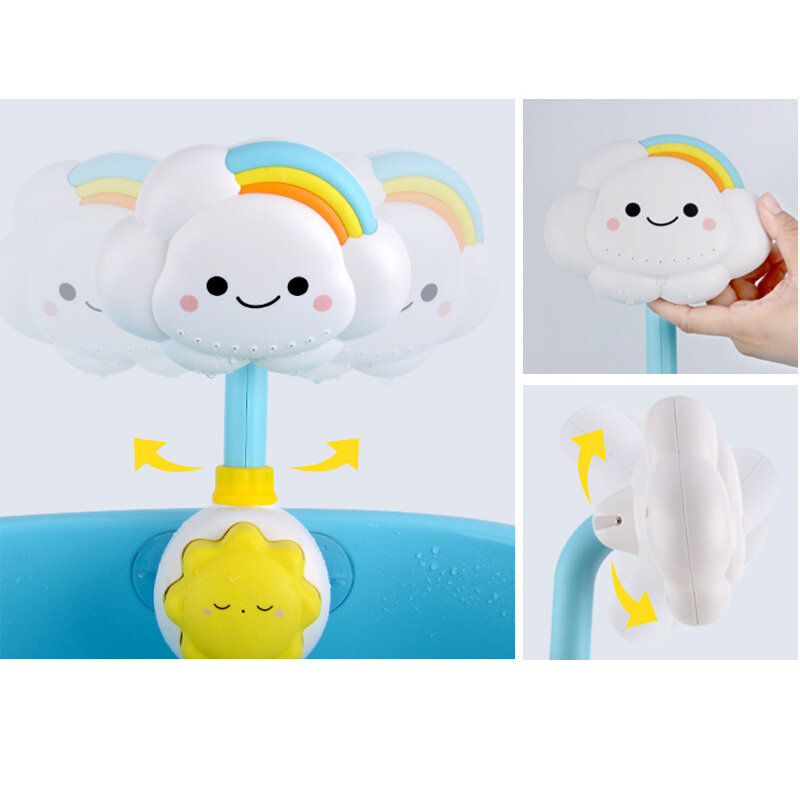 Funny Kids Clouds Model Bath Toys Baby Water Game Squirting Sprinkler Bathroom Toys Water Spray Toys Birthday Gift For Children