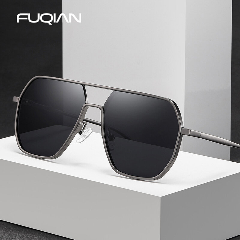 Luxo Metal Fotocromático Óculos de sol para homens e mulheres, óculos de sol polarizados, antireflexo Driving Shades, moda, elegante, camaleão, UV400
