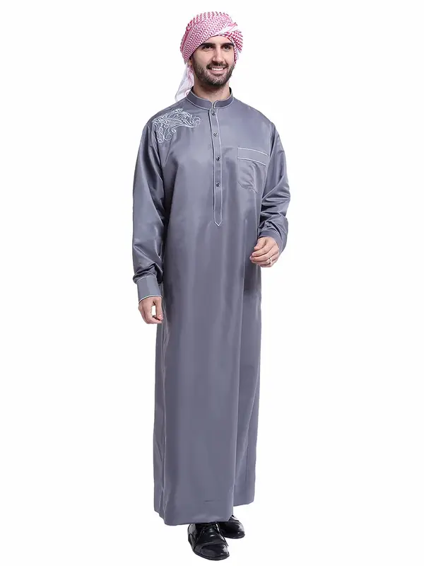 Мужская одежда 2021, модная Арабская длинная одежда, мужская одежда, одежда для Саудовской Аравии, мусульманские платья Рамадан хиджаб Абая для мужчин, Дубай, Турция, ислам