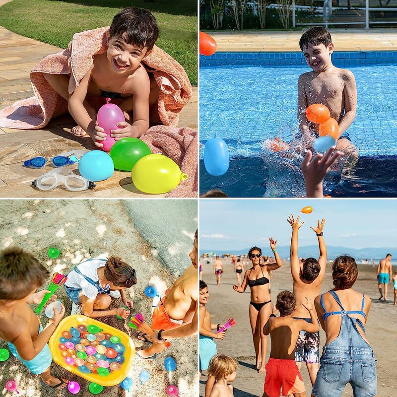 Balon air dengan cepat mengisi balon ikat ajaib bom mainan pantai instan Musim Panas mainan tempur luar ruangan untuk anak-anak