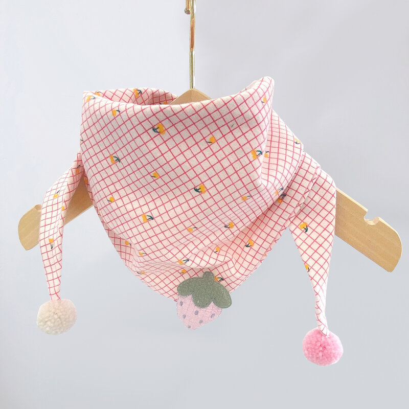 Children Scarf Spring Baby Cotton Scarves Cute Cartoon Warm Neckerchief For Kids Girls Boys Soft Triangle Drool Saliva Towel New