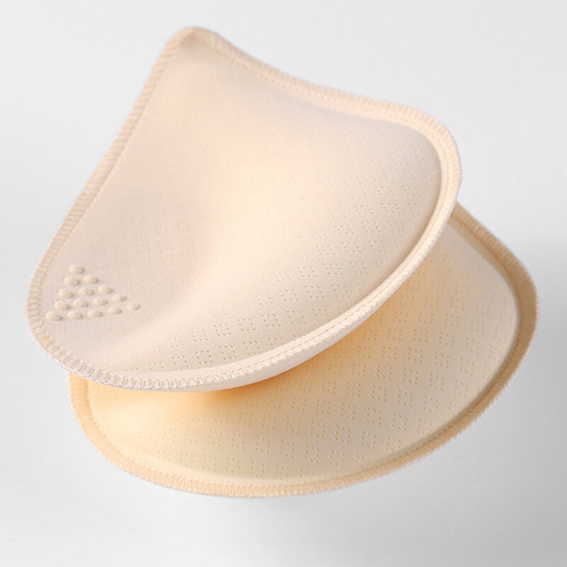 Almofada de sutiã acolchoada esponja respirável para mulheres, almofadas de sutiã push up, inserções íntimas, inserção swimsuit, elevação do peito, 3 cm, 5 cm, 6cm