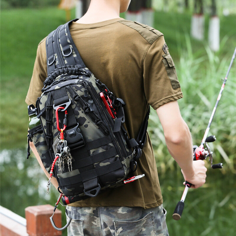 SUUTOOP – sac à bandoulière tactique militaire pour hommes, sac de poitrine d'extérieur pour randonnée Camping sport Trekking escalade pêche