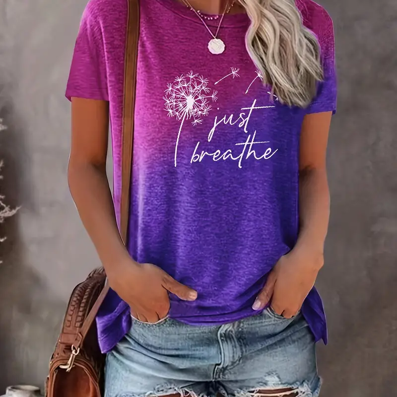 Moda donna girocollo stampato bandiera modello t-shirt a maniche corte estate moda Casual traspirante t-shirt croccante camicetta da donna