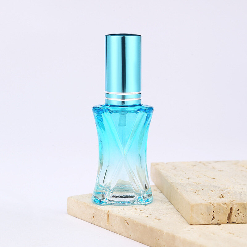 10ml tragbare Mini farbige Glas nachfüllbare Parfüm flaschen Sprüh pumpe leere Kosmetik behälter Zerstäuber Proben fläschchen für die Reise