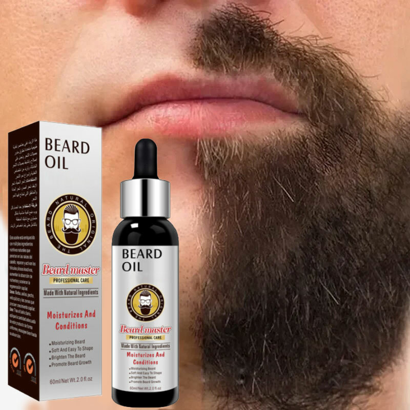 Beard Growth Essential Oil Natural Effective Thicken More Beard Nourishing Growth Oil For Men Beard Care Hair Growth Products