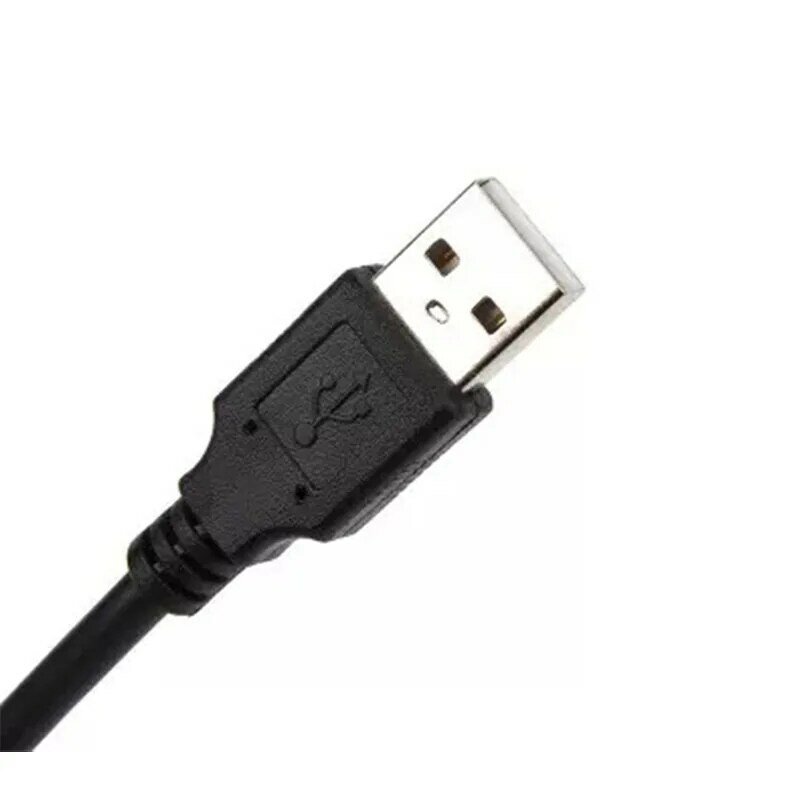 Cabo de dados da impressora USB 2.0 com anel magnético anti-interferência, todo cobre, preto, porta quadrada