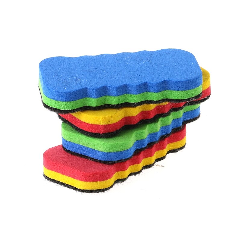 Mini Whiteboard Eraser Colored Dry Chalkboard Cleaner Wiper for Household School Dropship