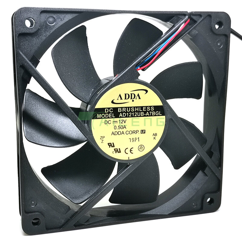 New Cooler Fan for ADDA AD1212UB-A7BGL 0.50A DC 12V 12025 12CM temperature controlled chassis cooling fan 120mm x 120mm x 25mm