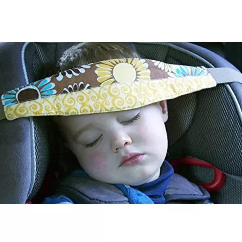 ベビーカーシートヘッドサポートベルト、調節可能、幼児用ネックリリーフ、安定したストラップ、ヘッドレスト、スリープポジショナー、安全枕、女の子